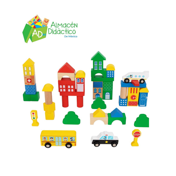 BLOQUES DE MADERA 50 PIEZAS