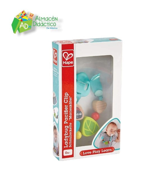 CLIP PARA CHUPETES DE MARIQUITA - HAPE - LADYBUG PACIFIER CLIP