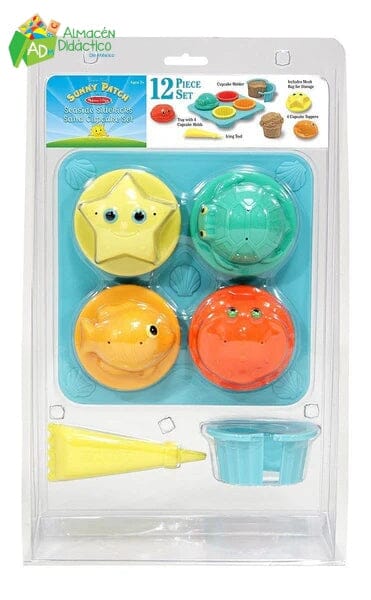 JUEGO PARA CUPCAKE DE ARENA - MELISSA & DOUG - SAND CUPCAKE SET