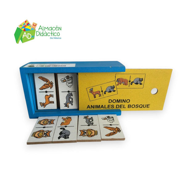 DOMINO DE MADERA ANIMALES DEL BOSQUE