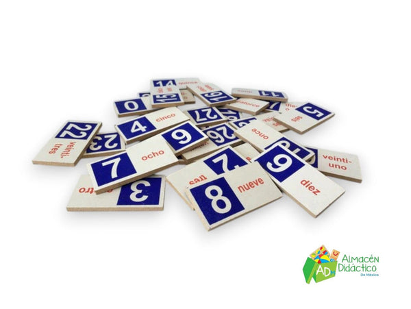 DOMINO DE MADERA NUMEROS