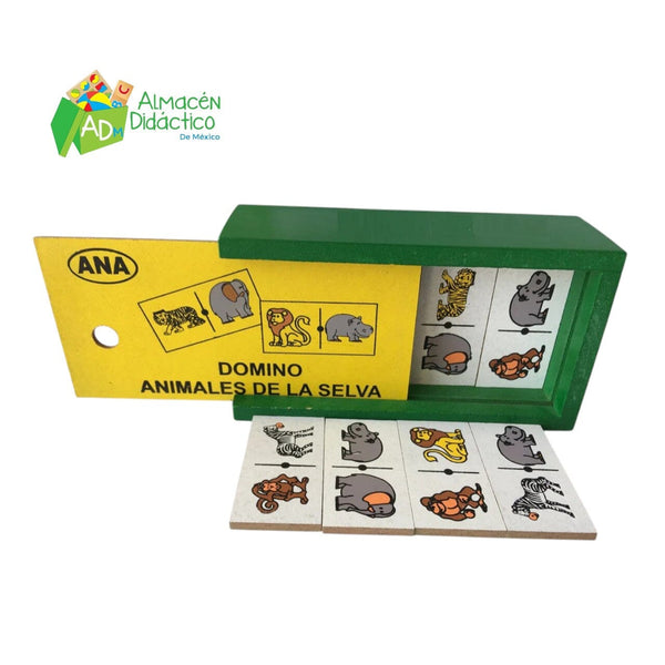 DOMINO DE MADERA ANIMALES DE LA SELVA