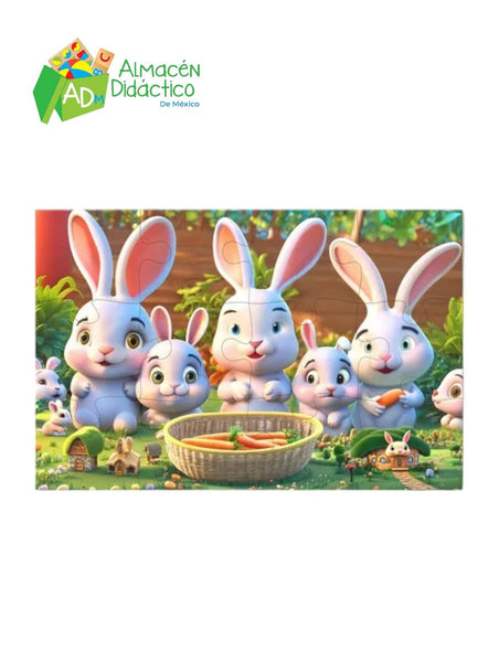 ROMPECABEZAS FAMILIA DE CONEJOS