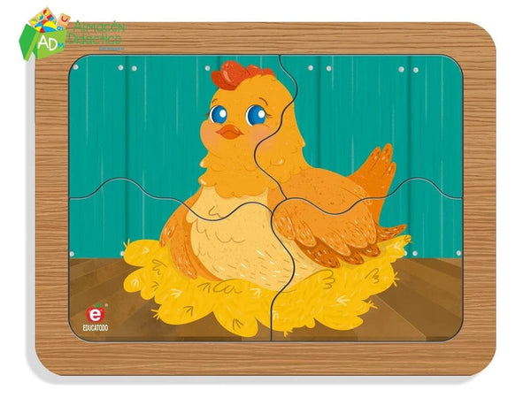 ROMPECABEZAS LA GALLINA CON CRIA