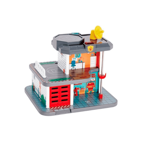 JUEGO COMPLETO DE POLICIA Y ESTACION DE BOMBEROS HAPE