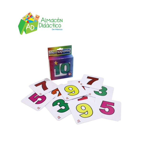 MEMOPARES BRAILLE/NÚMEROS DEL 1 AL 10