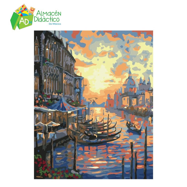 PINTA POR NUMERO - ATARDECER EN VENECIA