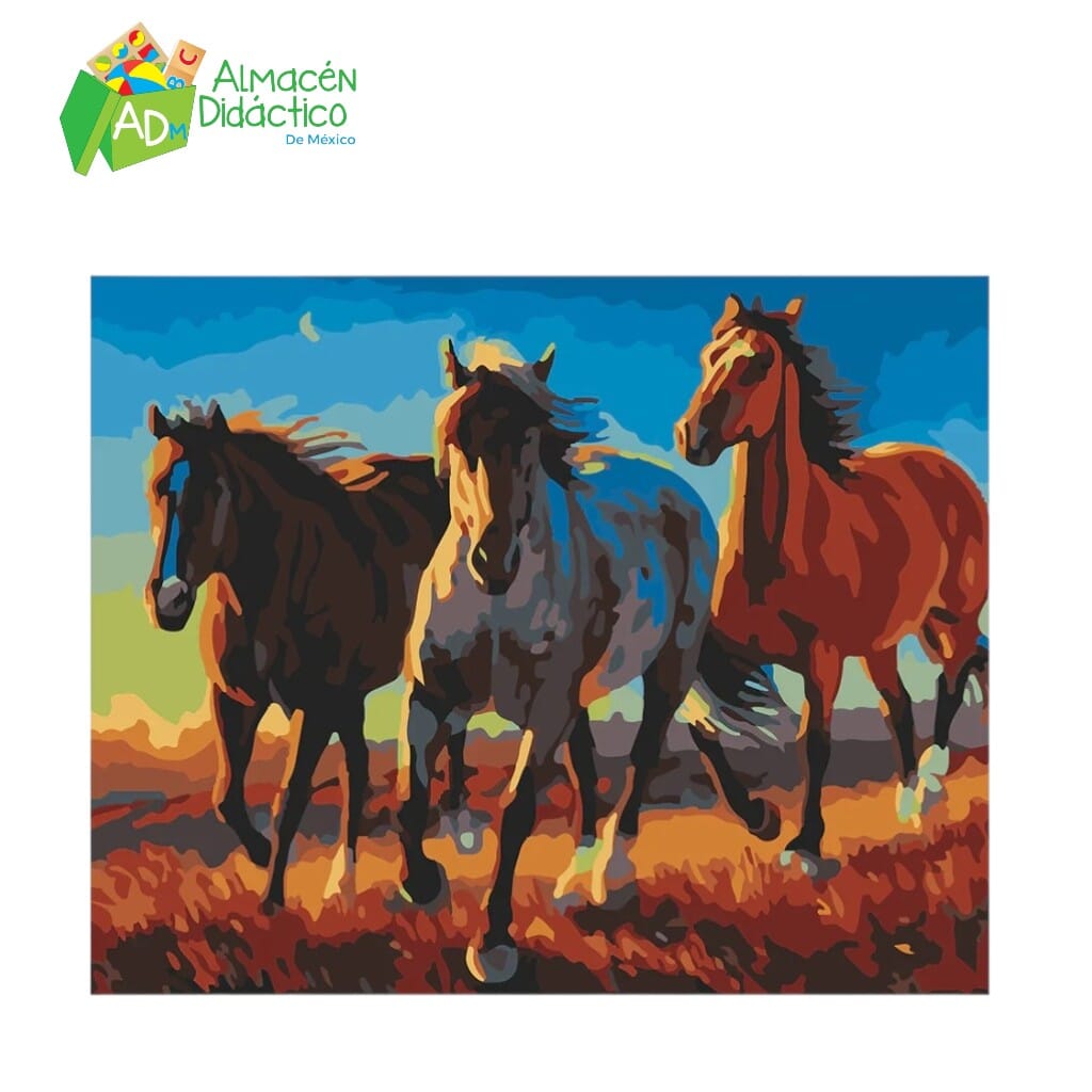 PINTA POR NUMERO - CABALLOS