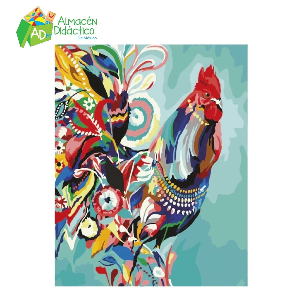 PINTA POR NUMERO - GALLO LOCO