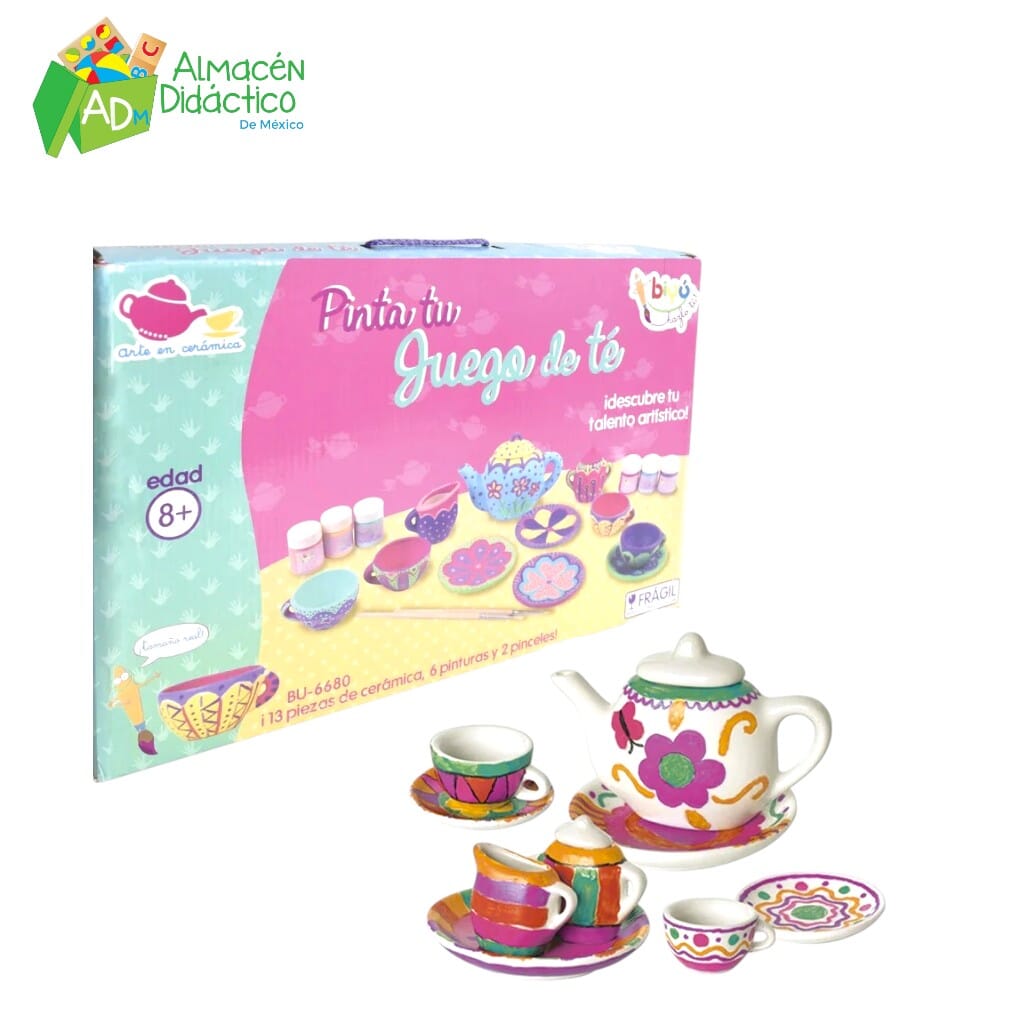 PINTA Y DECORA JUEGO DE TÉ
