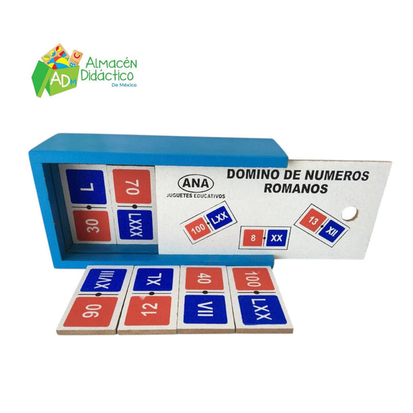 DOMINO DE MADERA NÚMEROS ROMANOS