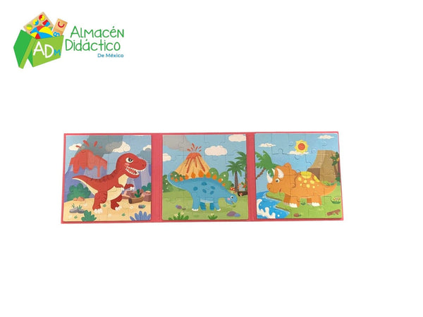 ROMPECABEZAS 3 EN 1 DINOSAURIOS