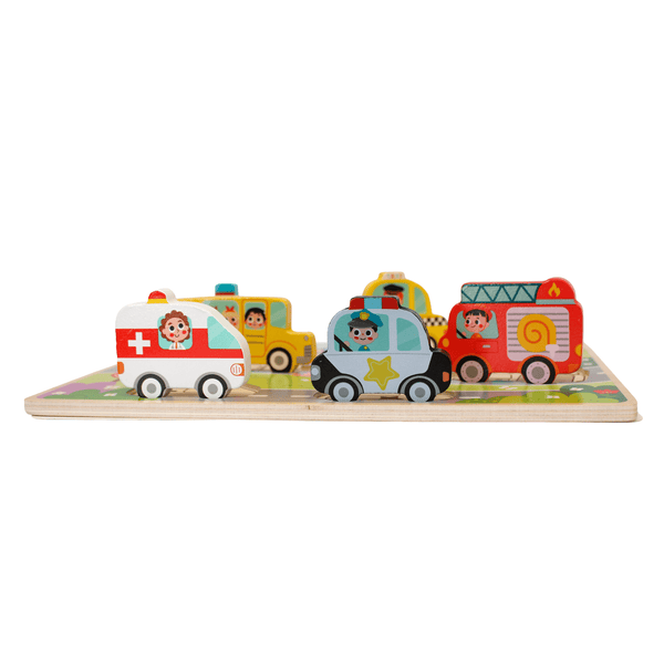 Rompecabezas chunky transportes
