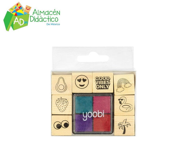 SELLOS DE MADERA SET DE 8 PIEZAS