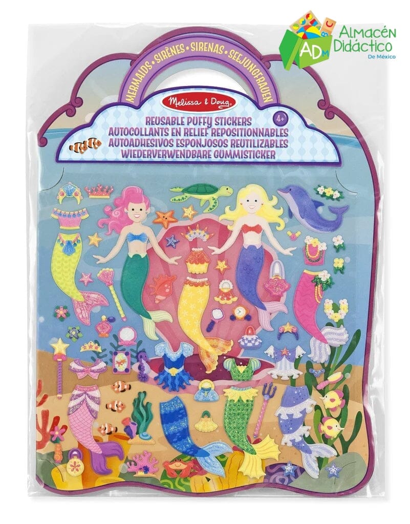 Stickers acolchados, Sirenas -Melissa & Doug- Mermaids
