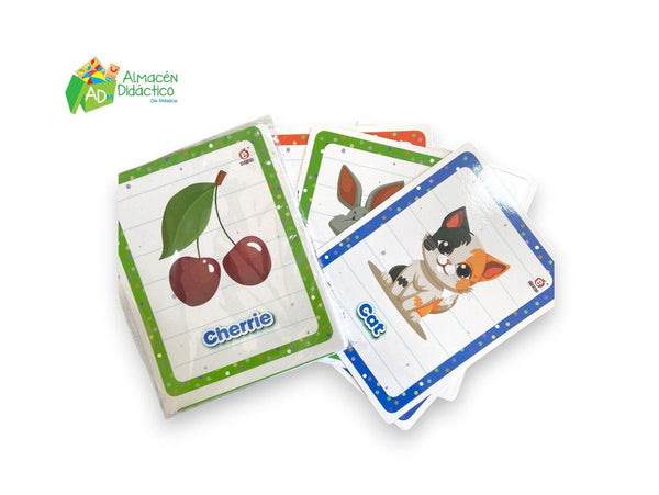 FLASH CARDS VERBS FRUITS AND ANIMALS