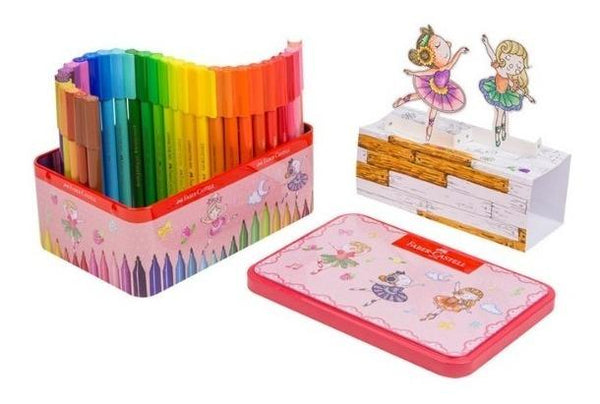 ESTUCHE BAILARINA CONECTOR CON 25 PLUMONES - FABER CASTELL - BALERINA CONNECTOR PEN